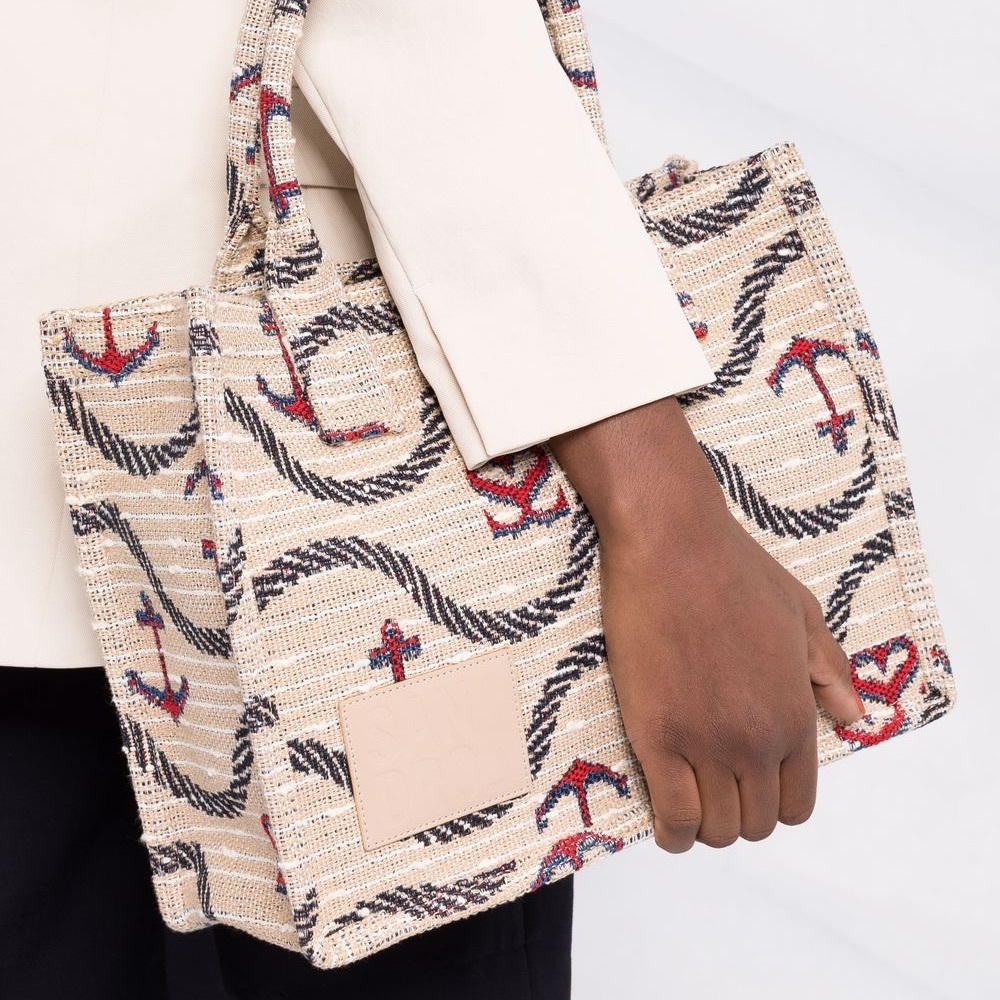 Sandro anchor-print jacquard tote - Picture 2 of 7